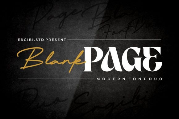 Blank Page: A Serif and Script Font Duo for Timeless Design