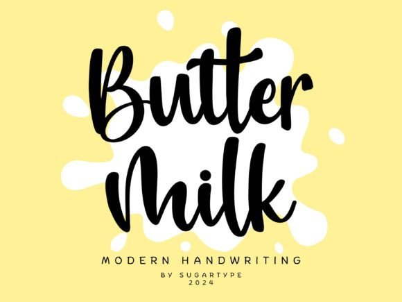 Embrace Organic Style with the Butter Milk Typeface