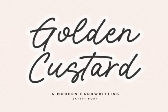 Golden Custard: Crafting Visual Elegance with a Premium Script Font