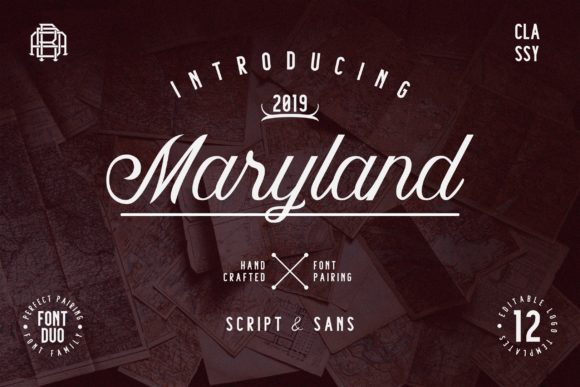 Maryland Family: A Classy & Modern Font System